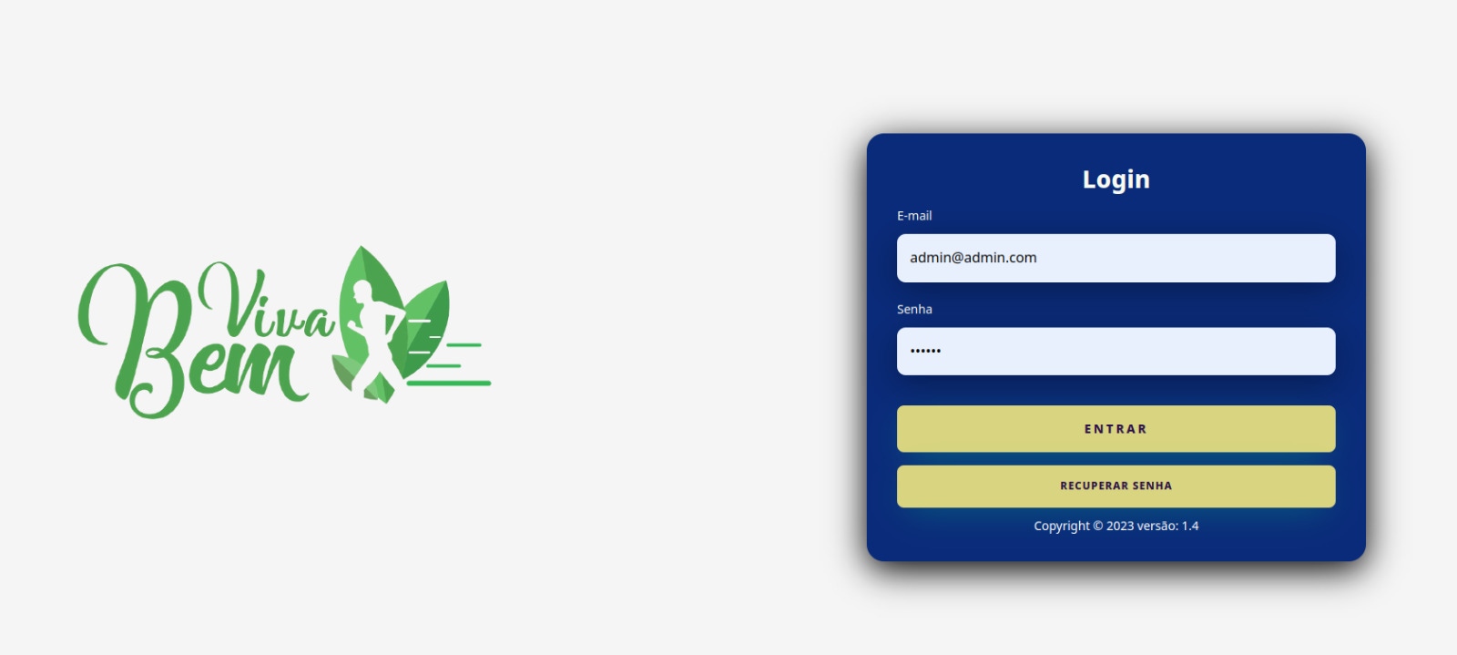 Imagem da sessão Tela de login