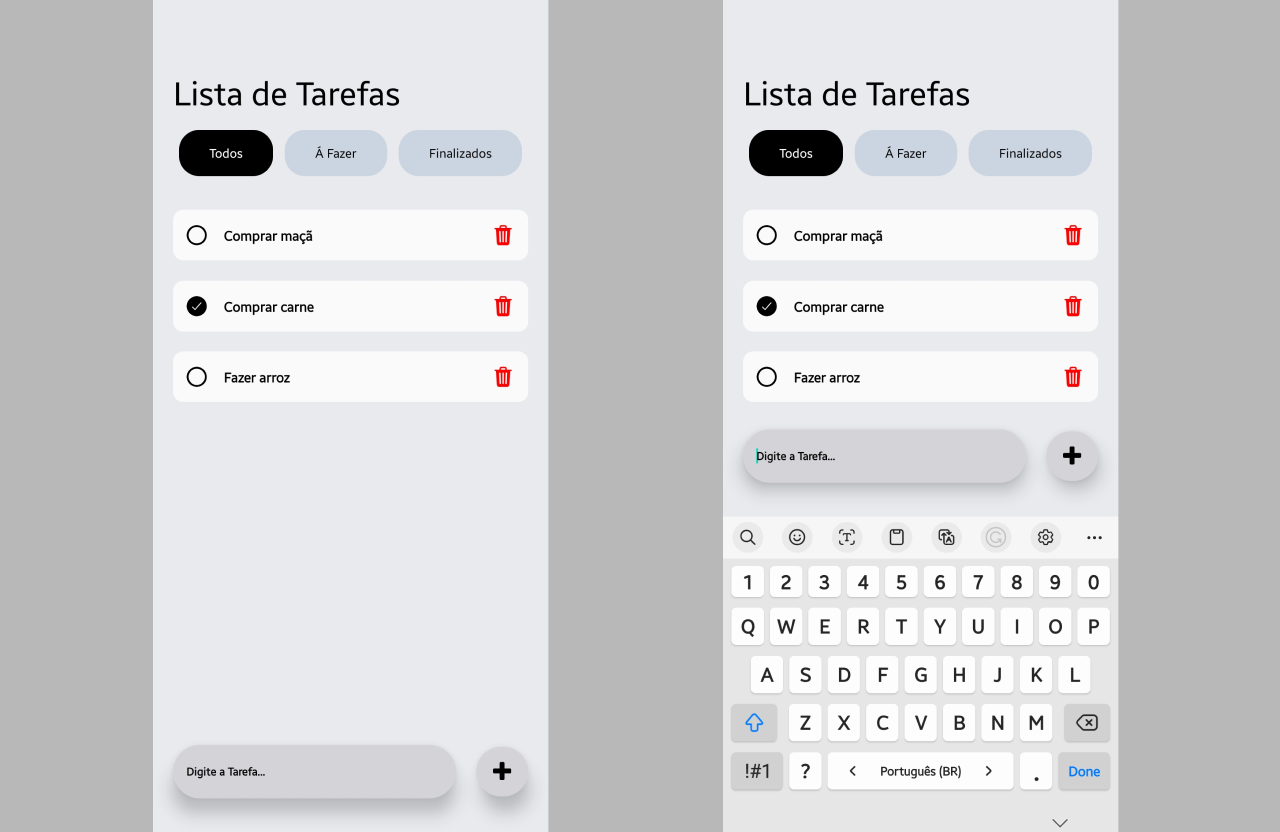 Imagem da sessão Telas do App