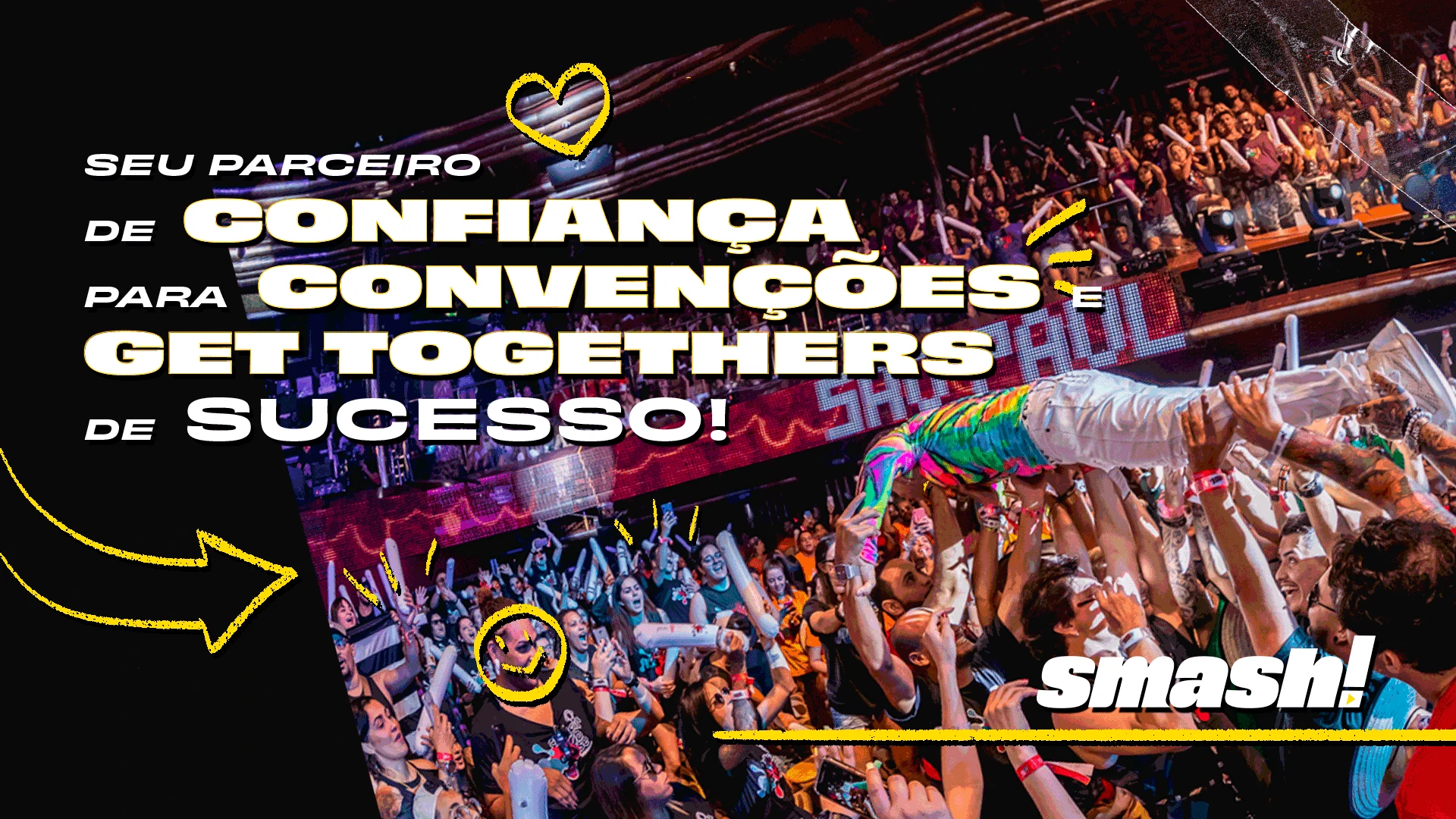 Evento corporativo e experiência de marca produzidos pela Smash