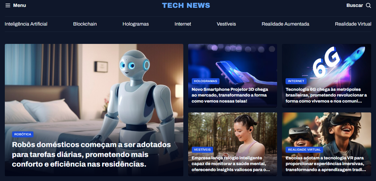 Thumbnail do projeto Tech News