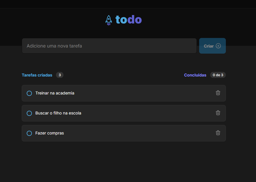 Imagem da Seção Home Page com tarefas