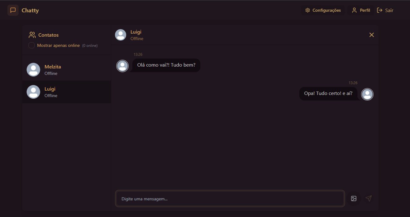 Imagem da Seção Chat