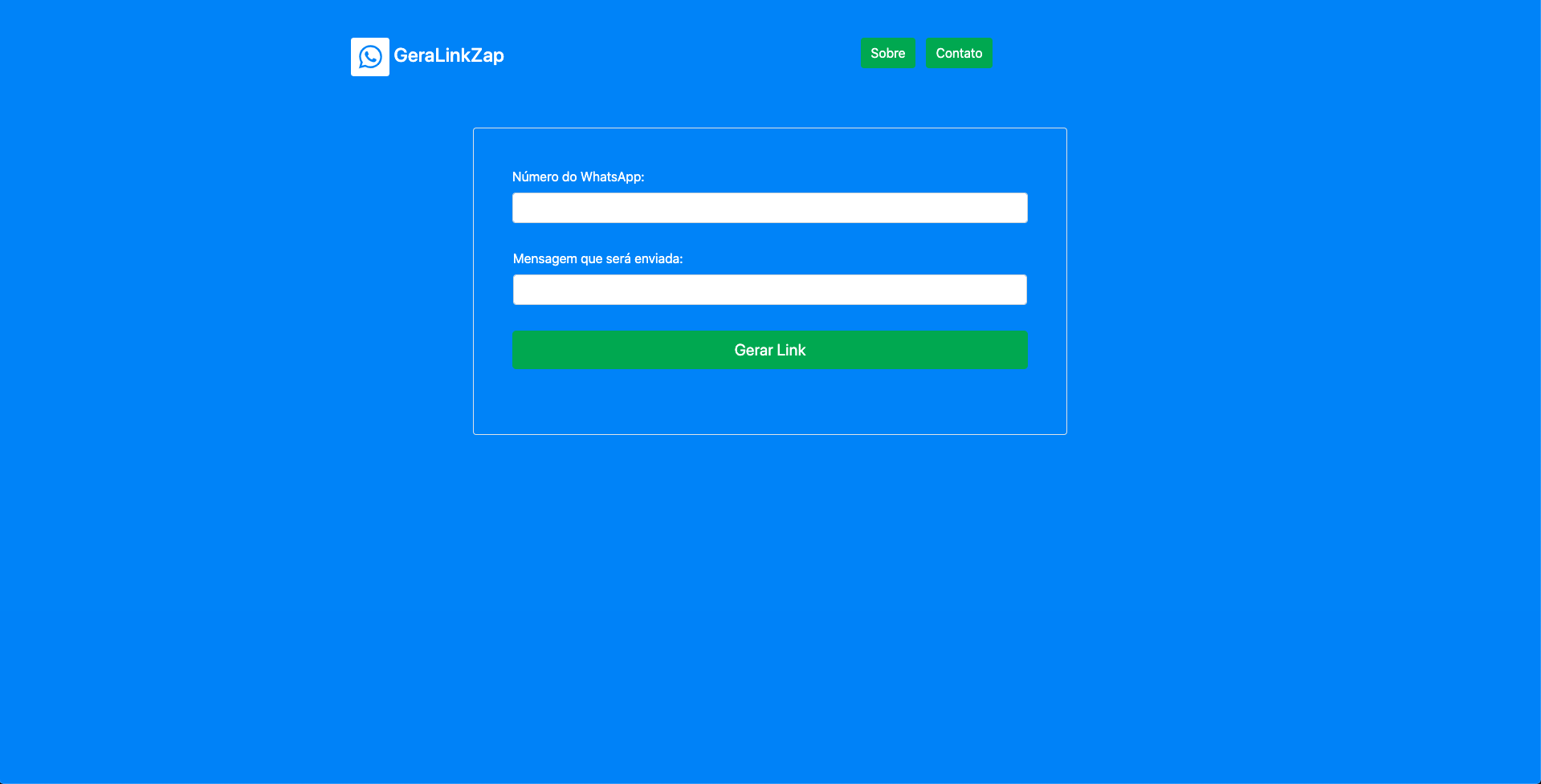 Gerador de link para whatsApp