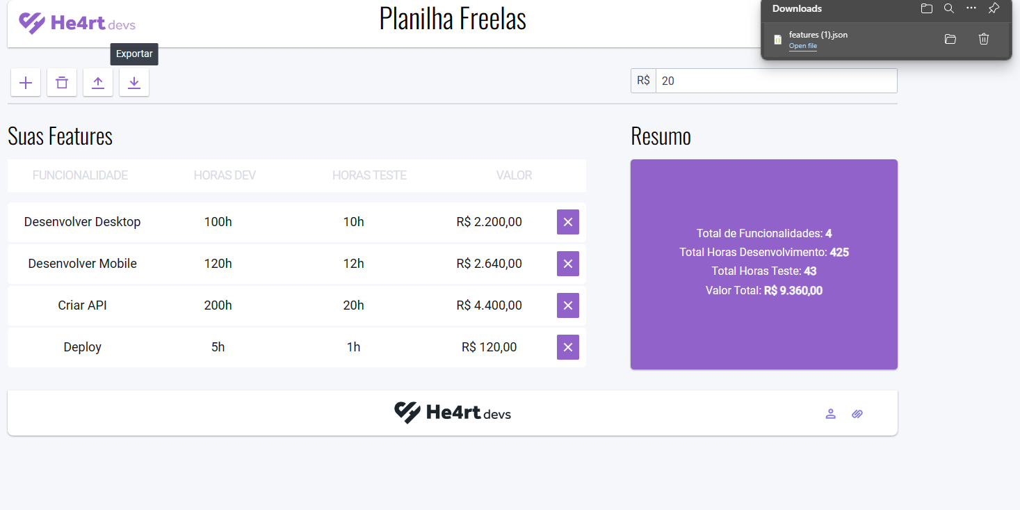 Thumbnail of project Export Quotation