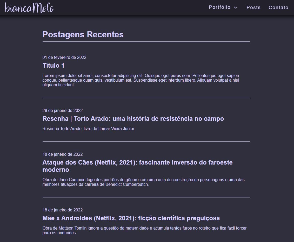 Imagem do site Bianca Melo