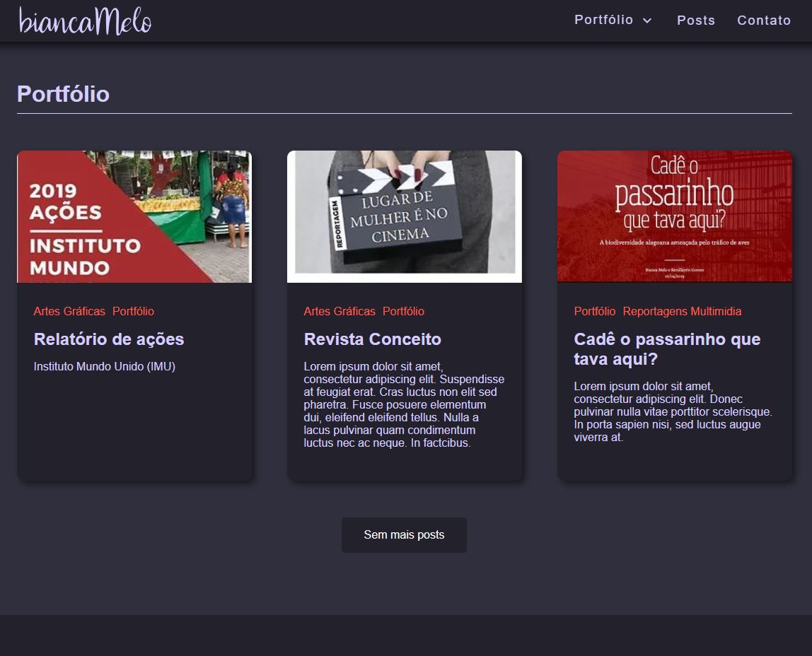 Imagem do site Bianca Melo