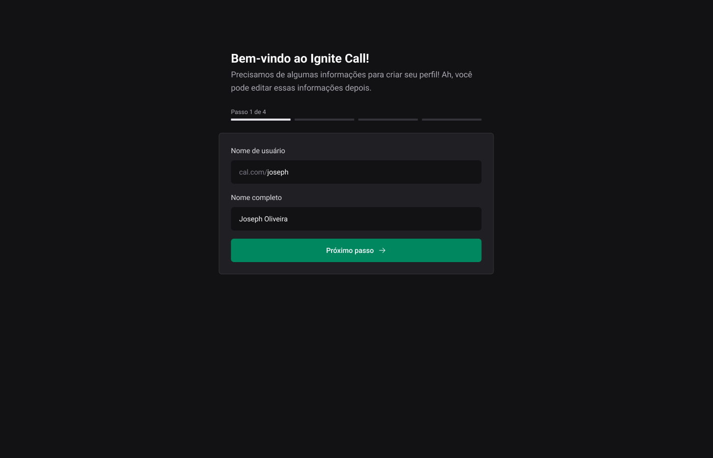 Imagem da sessão Registro (nome de usuário)