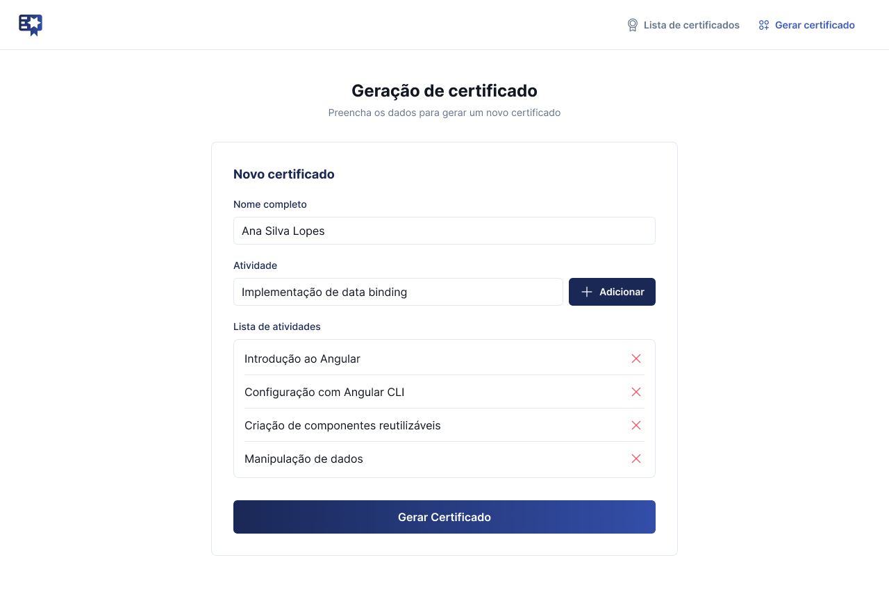 Imagem da sessão Form Filled