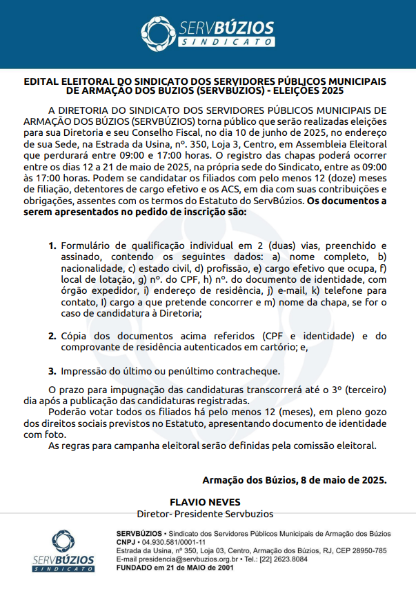 Edital Eleição 2025