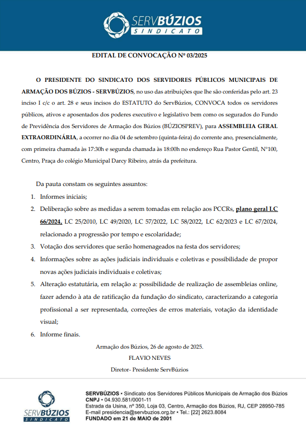 Edital 03 de 2025