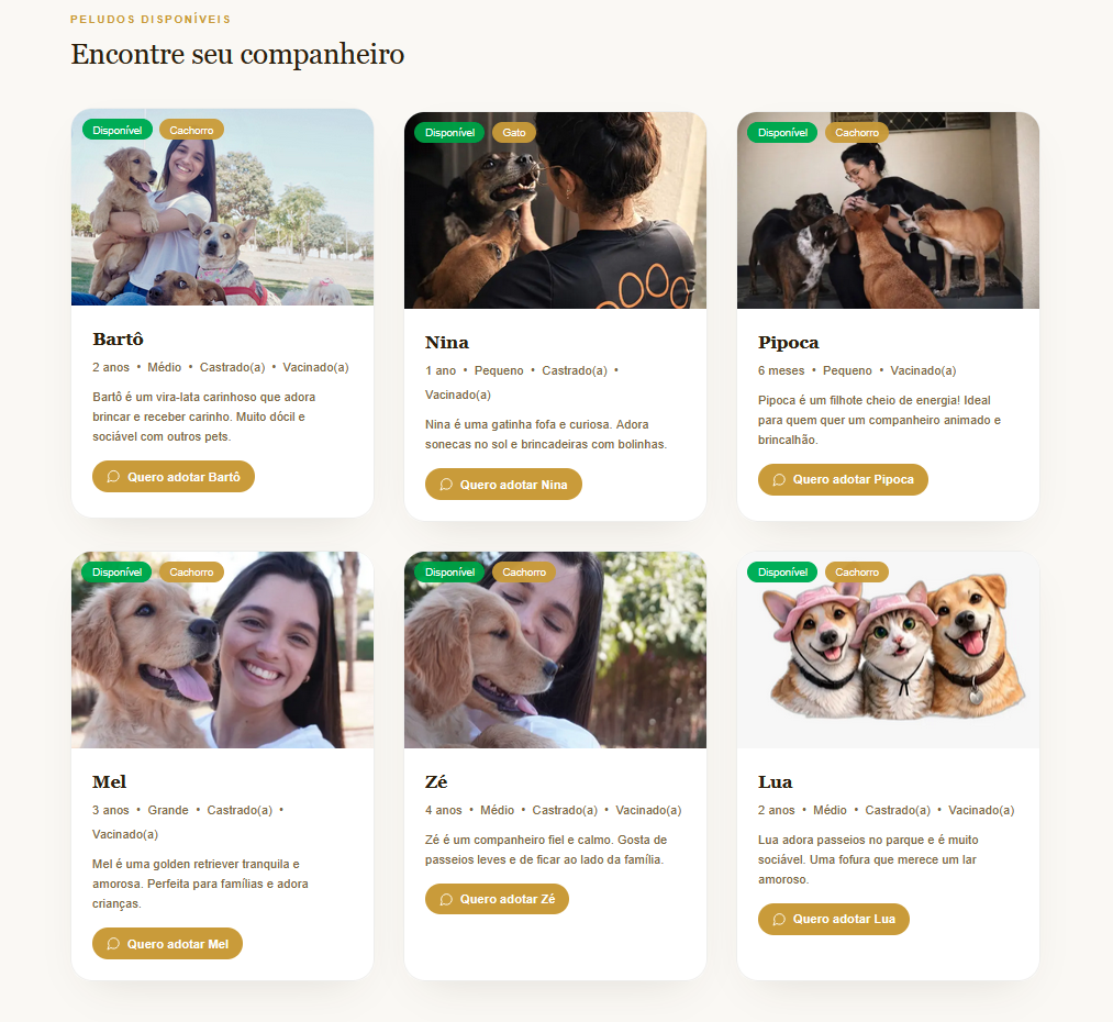 Imagem da sessão Adoção Pagina