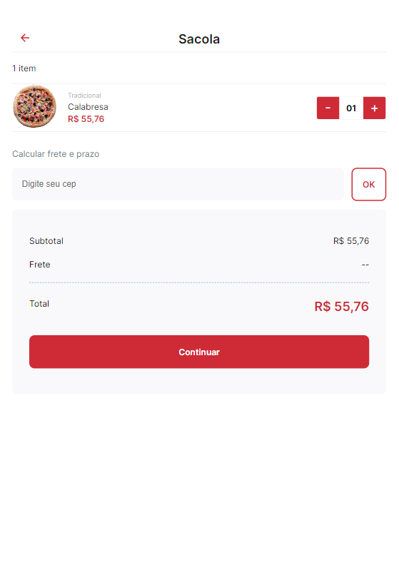 Imagem da sessão Carrinho