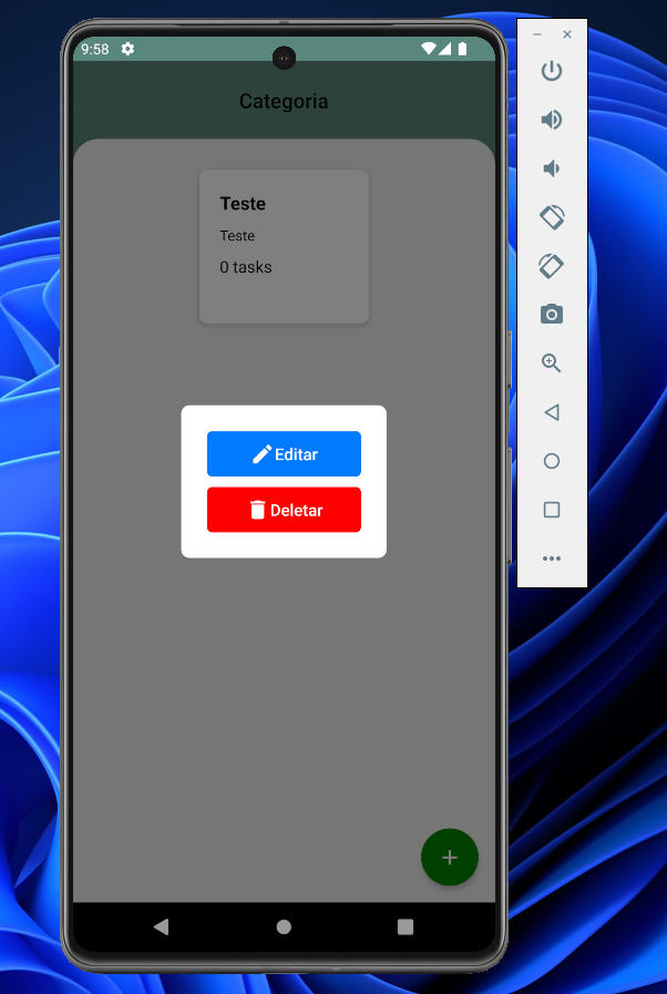 Imagem da sessão Opções de categorias
