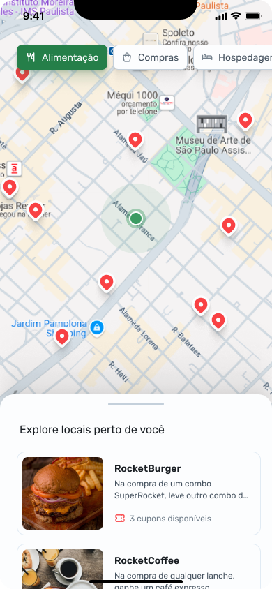 Imagem da sessão Locais no mapa