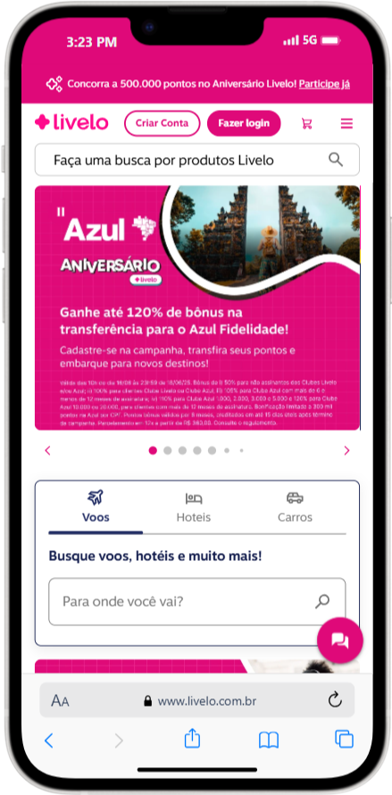 Imagem da sessão Home Mobile