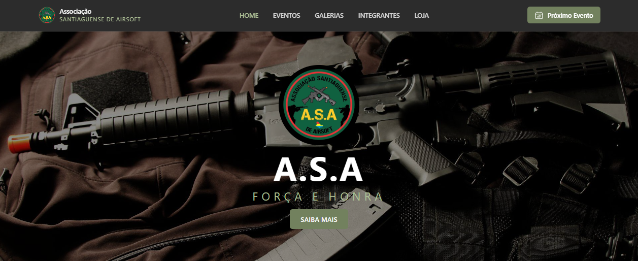 Project thumbnail Portal Associação Santiaguense de Airsoft