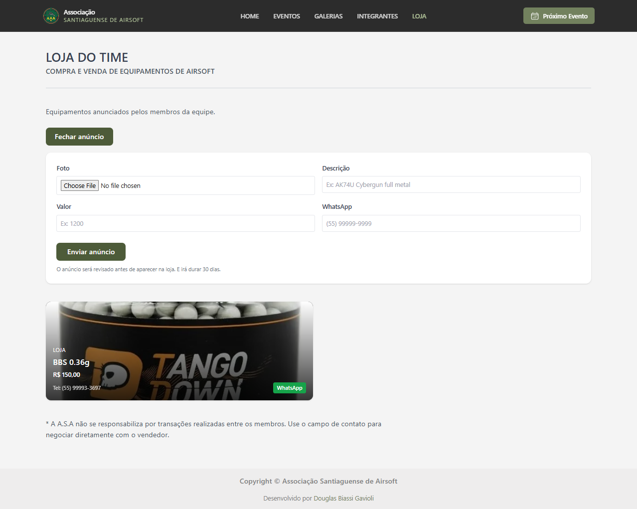 Imagem da sessão Loja