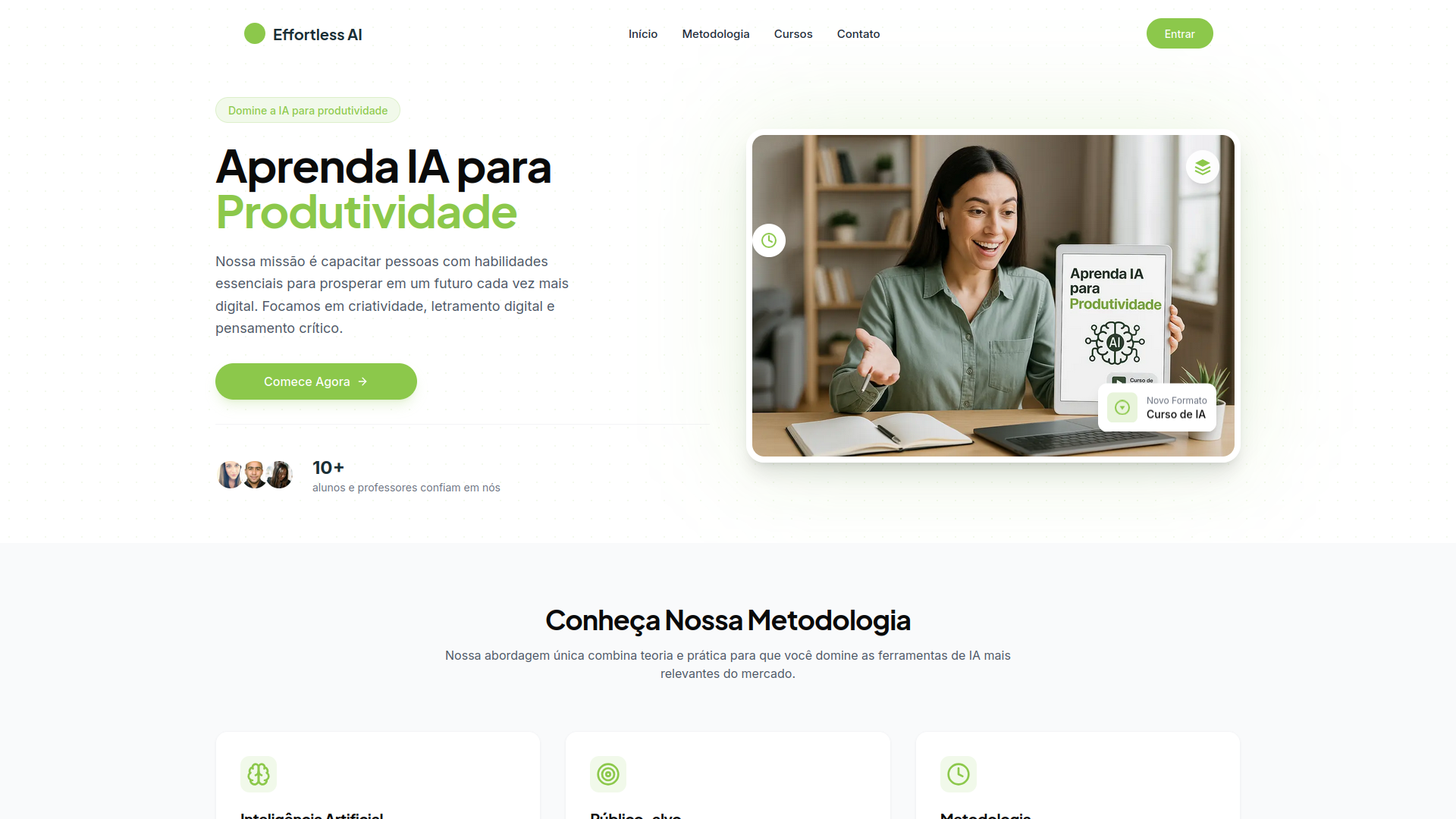 Thumbnail do projeto Effortless AI - Plataforma de Curso de IA