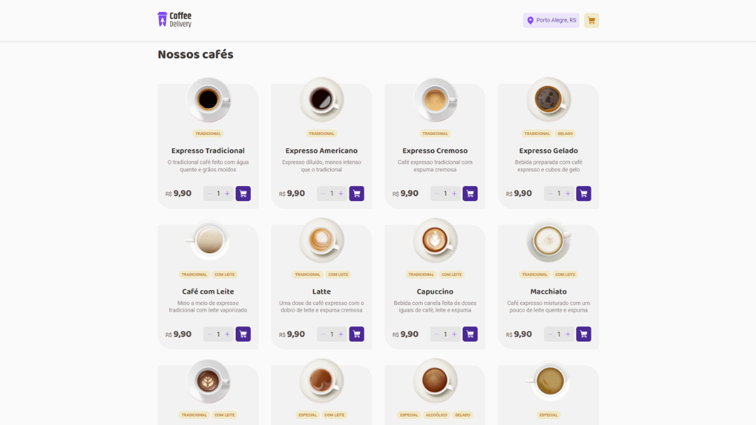 imagem da sessão Cafés