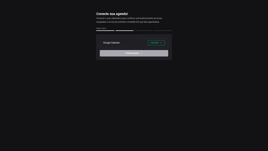 imagem da sessão Conectar Google Agenda
