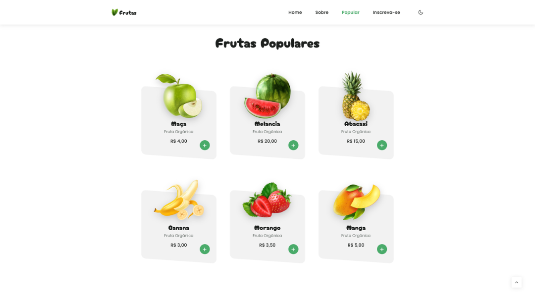imagem da sessão Frutas Populares