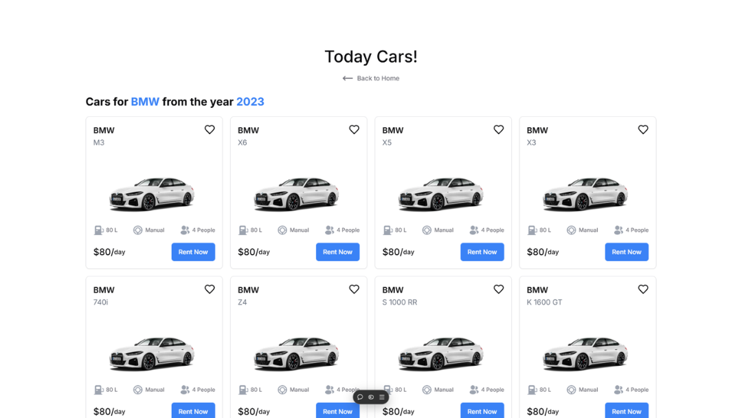 imagem da sessão Car List